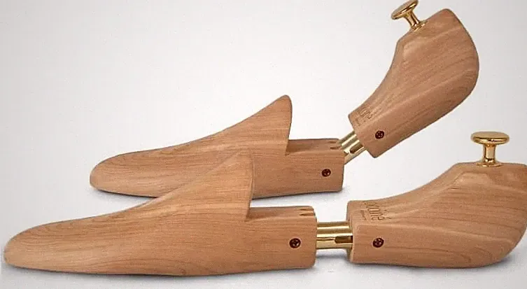 1 Paar Schuhspanner aus Zedernholz Echtholz für Damen und Herren mit Doppelfeder