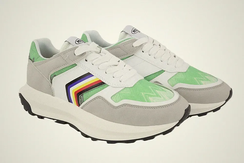 ACBC X MISSONI SHMIRUNT Unisex Laufschuhe EU38 Zickzack Schnürsenkel Sportdruck