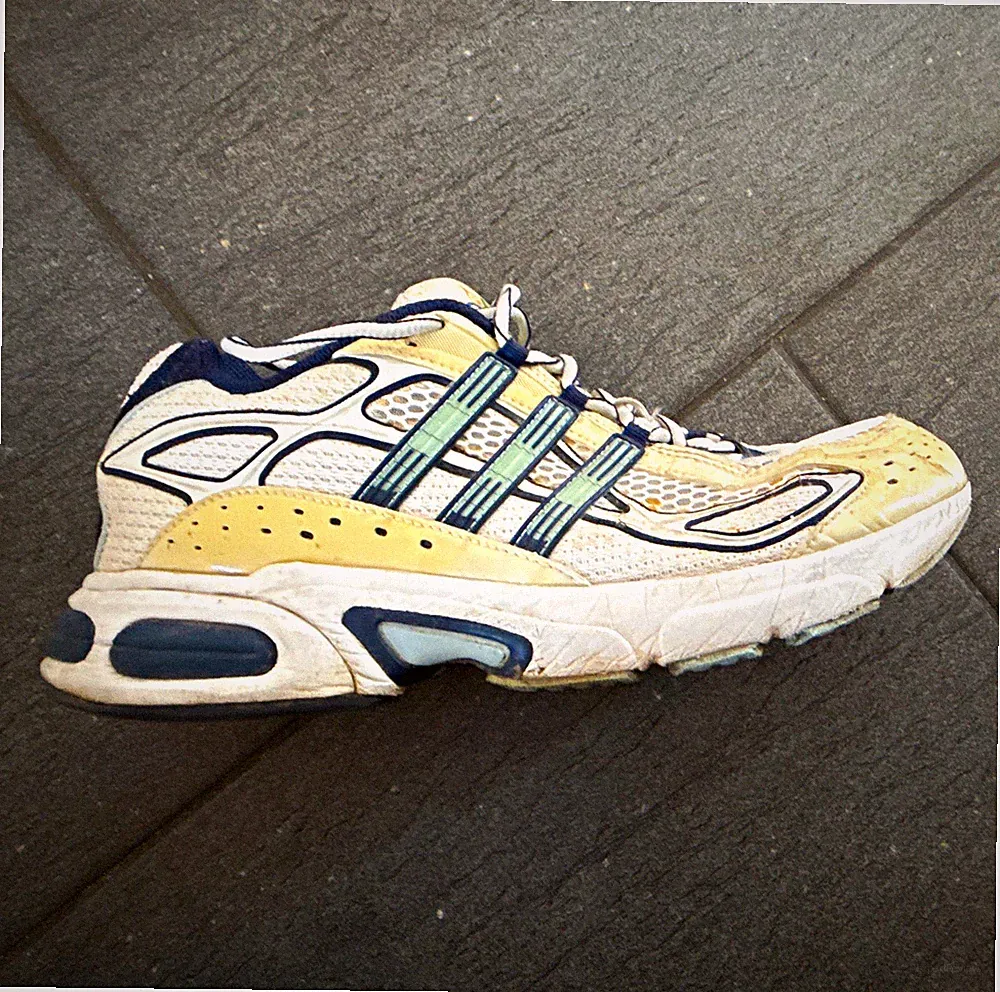 adidas 1 Herren Laufschuhe Sneaker Mesh atmungsaktiv Weiß/Blau EU43 1/3 UK9