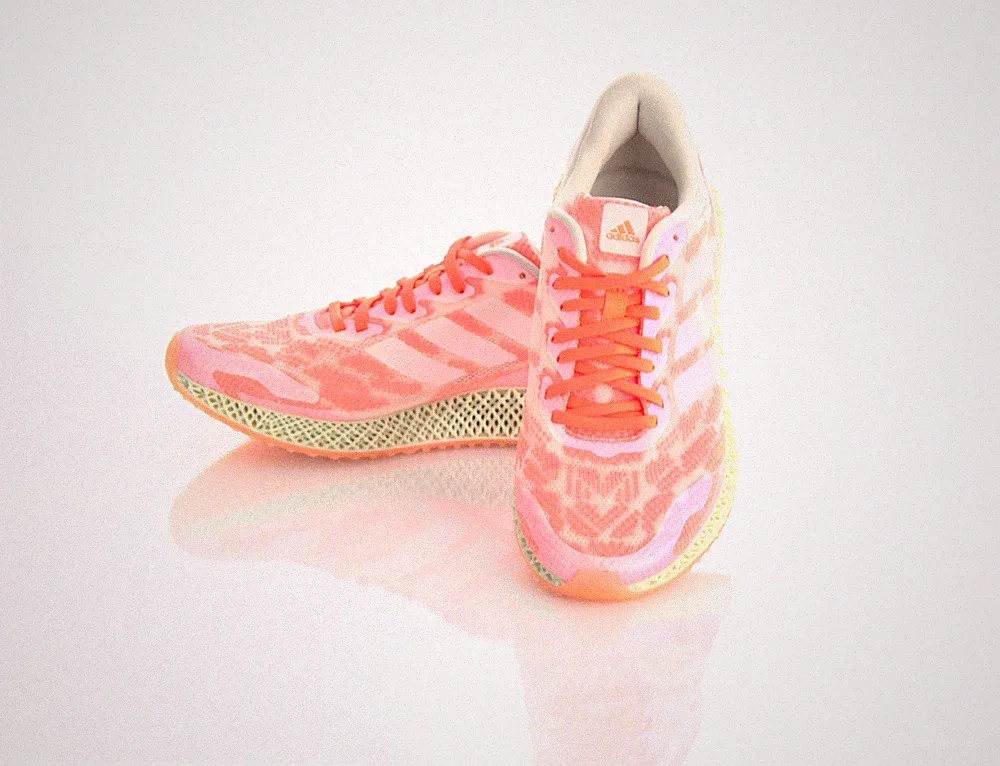 adidas 4D Run 1.0 cloud white/signal coral FW6838 Cross-Laufschuh Sneaker Schuhe