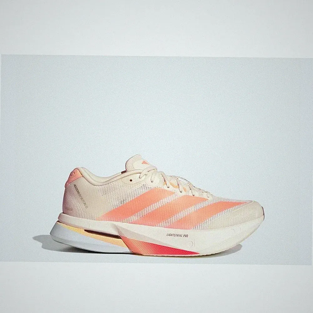 Adidas Adizero Boston 13 Women white orange Laufschuhe Joggingschuhe Damen