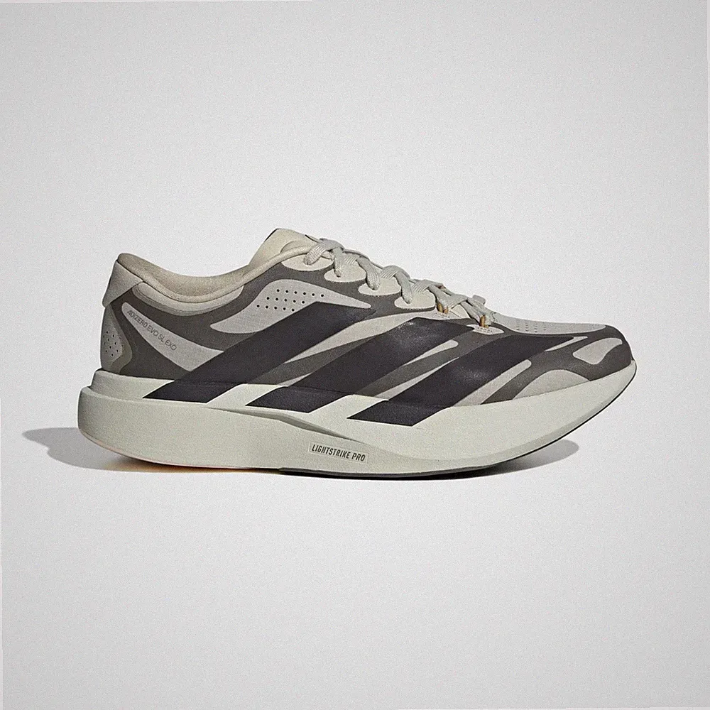 adidas ADIZERO EVO SL EXO Schuhe in Putty Grey/Utility Black/Iron Metallic