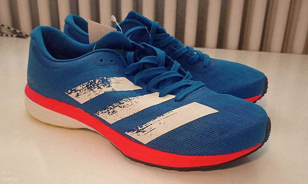 Adidas Adizero RC2, Herren Laufschuhe, EH3135, Blau, Neu, 42 2/3