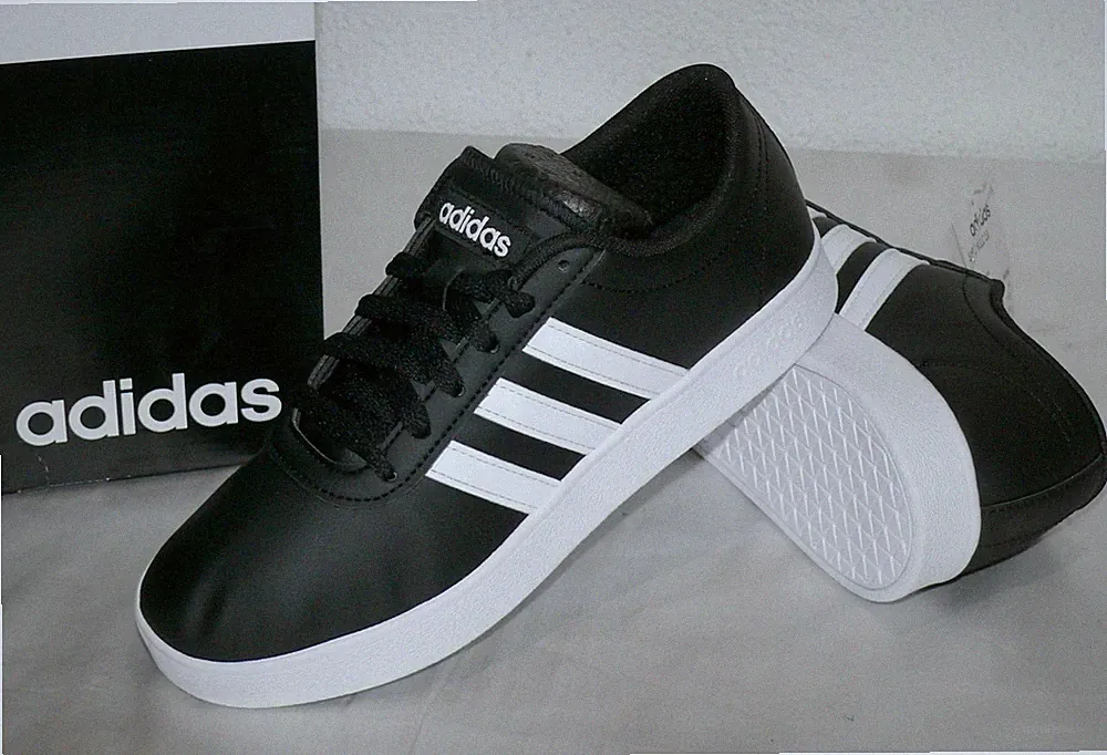 Adidas B43665 EASY VULC 2.0 Skate Sport Lauf Running Leder Schuhe 39 46 Schwarz