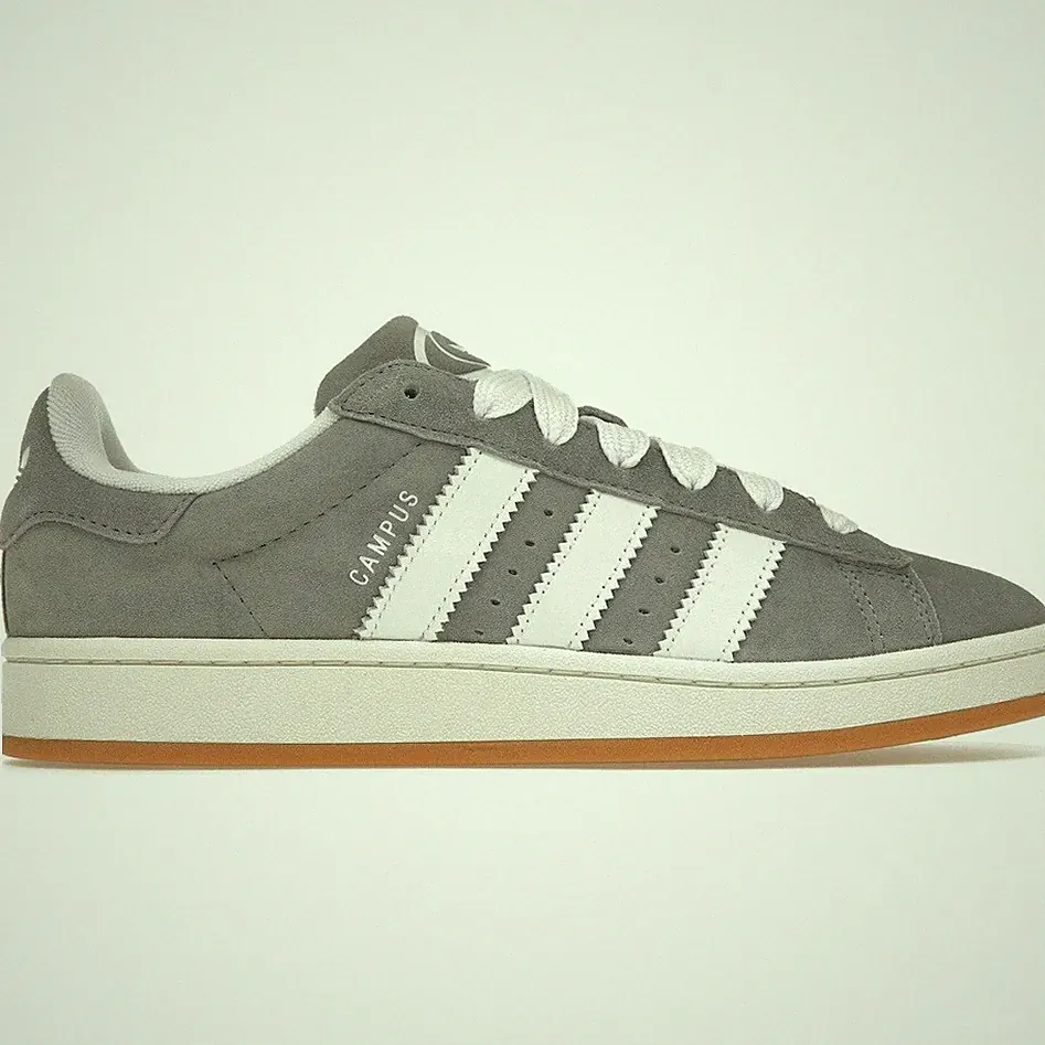 ADIDAS CAMPUS HERRENSCHUHE HQ8707 SPORTLICH ORIGINALS SNEAKERS WILDLEDER GRAU WEISS