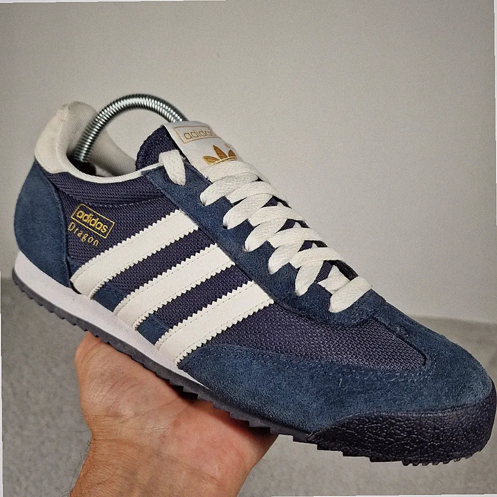 Adidas Dragon Sneaker Navy Weiß Wildleder Nylon Herren UK 7 EU 40 2/3 G50919