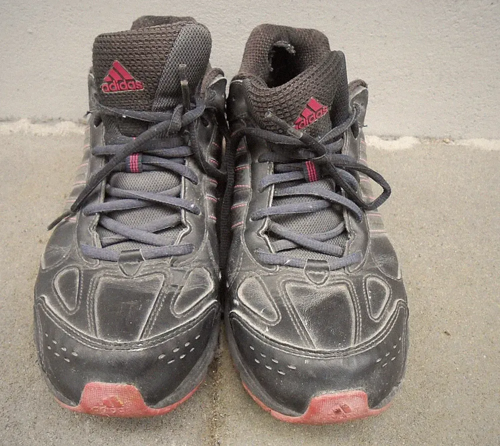 Adidas Duramo 4 Lea Herren Sport Lauf Schuhe SNEAKER havy used fertig well worn