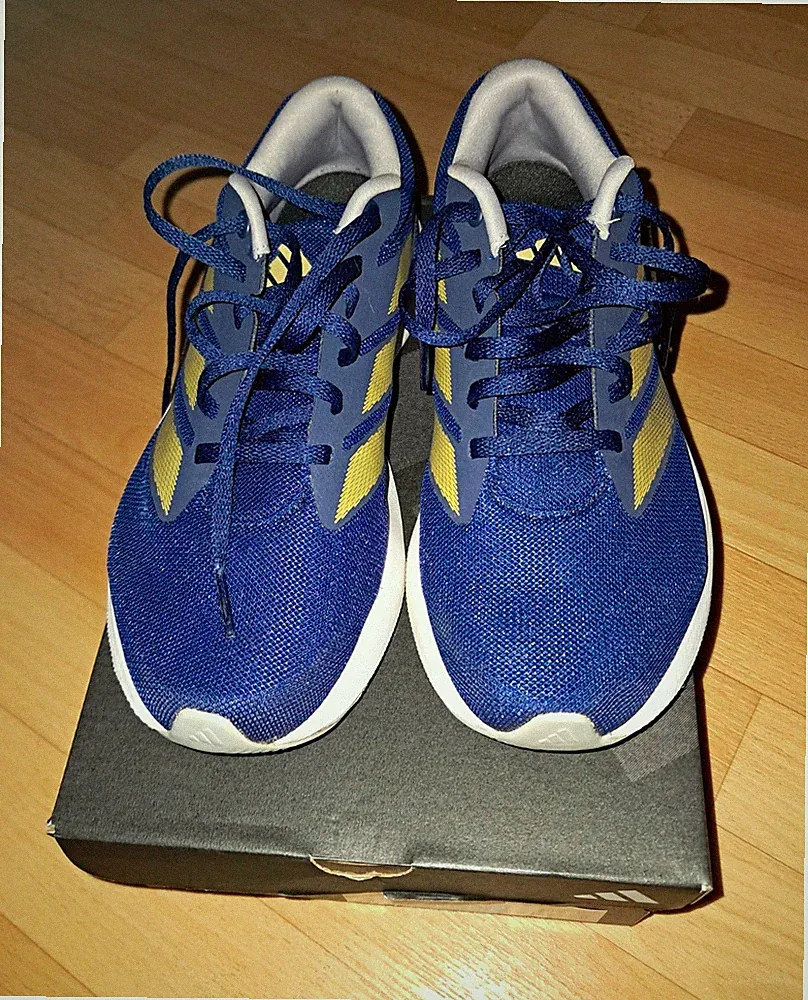adidas Duramo RC Herren Laufschuhe Mesh Low Top Blau/Gold/Weiß EU 40