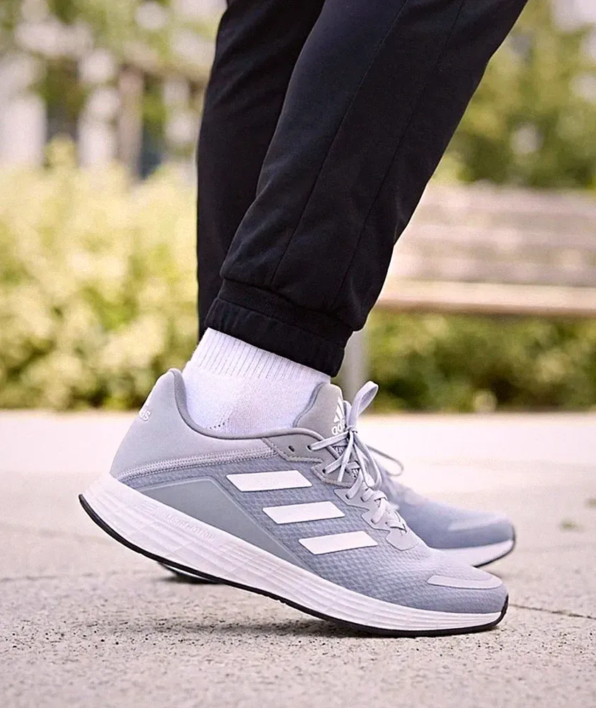 adidas Duramo SL Herren Laufschuhe Sneaker Leichtgewicht Mesh Grau/Weiß Gr, 46