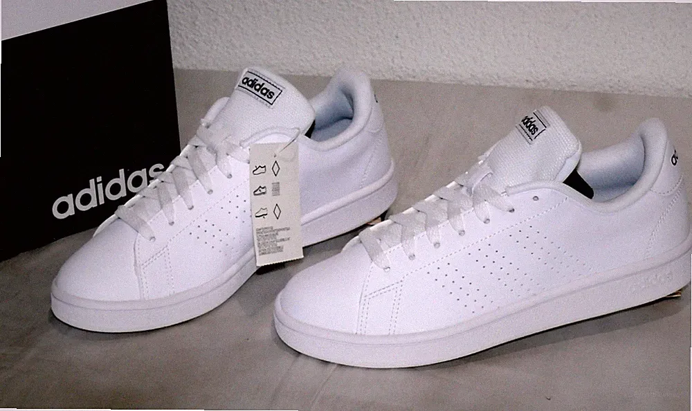 Adidas EE7691 Advantage Base Tennis Sport Lauf Running Leder Schuhe 39 41 White