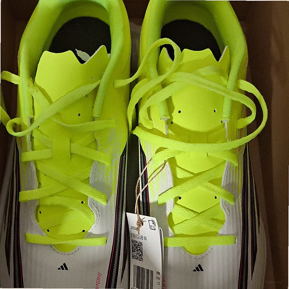 adidas F50 CLUB IN Herren Sneaker Low Top Hallenschuhe Fußball Gelb Weiß