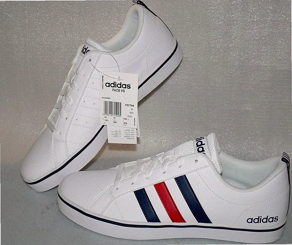 Adidas F97758 Pace VS Elegant Leder Schuhe Ultra Running Lauf Sneaker 44 Weiß