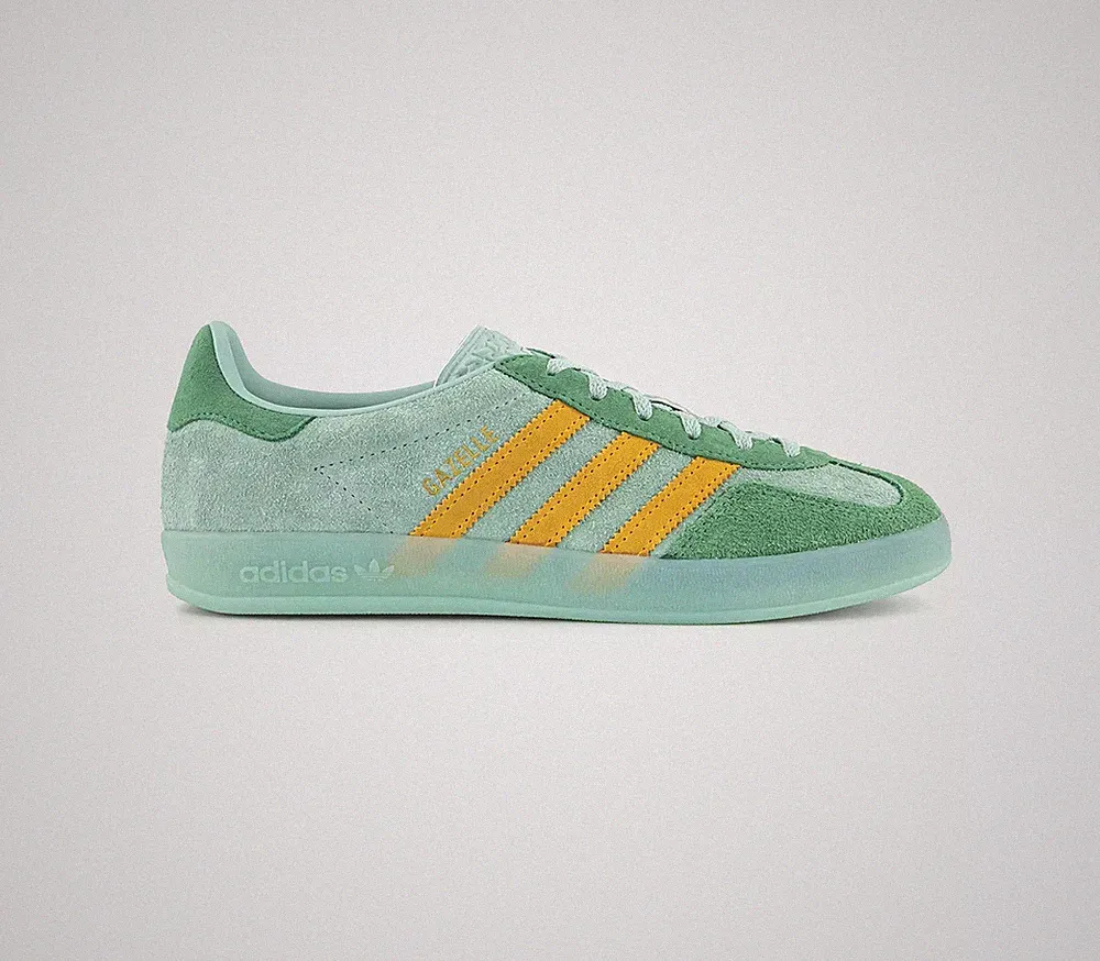 adidas Gazelle Indoor Turnschuhe in Dunstgrün bevorzugt grün/gelb Schuhe