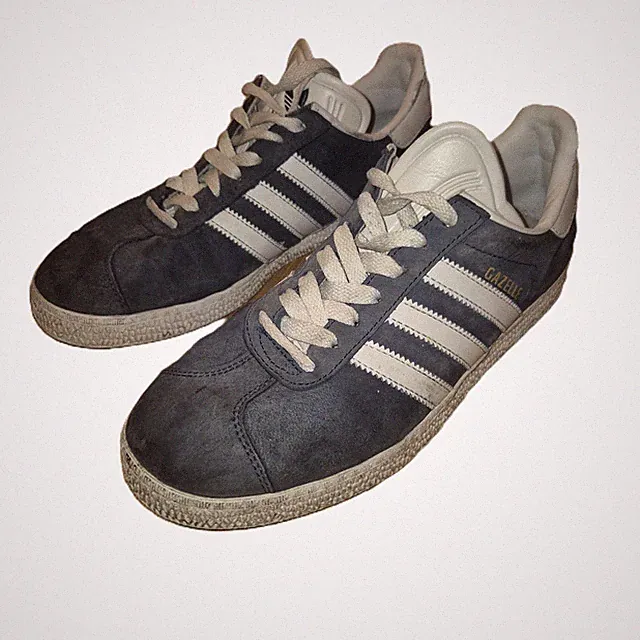 Adidas Gazelle Sneaker UK 7 Trefoil Blau Wildleder Schuhe Classic 3 Streifen