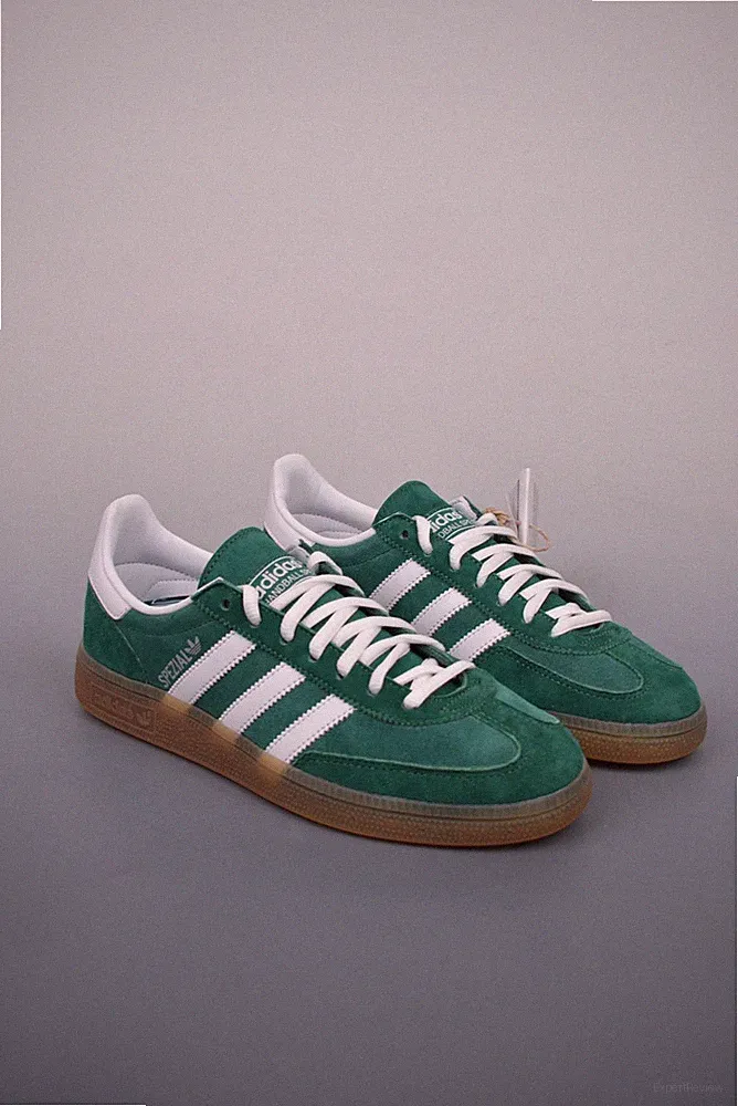 Adidas Handball Spezial dunkelgrüne flache Laufschuhe