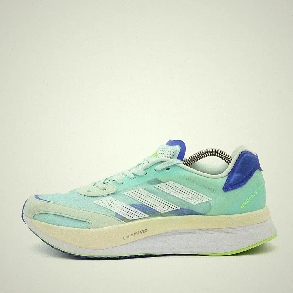 adidas Herren Adizero Boston 10 Schuh EU 42 türkis/weiß/blau Leichtgewicht