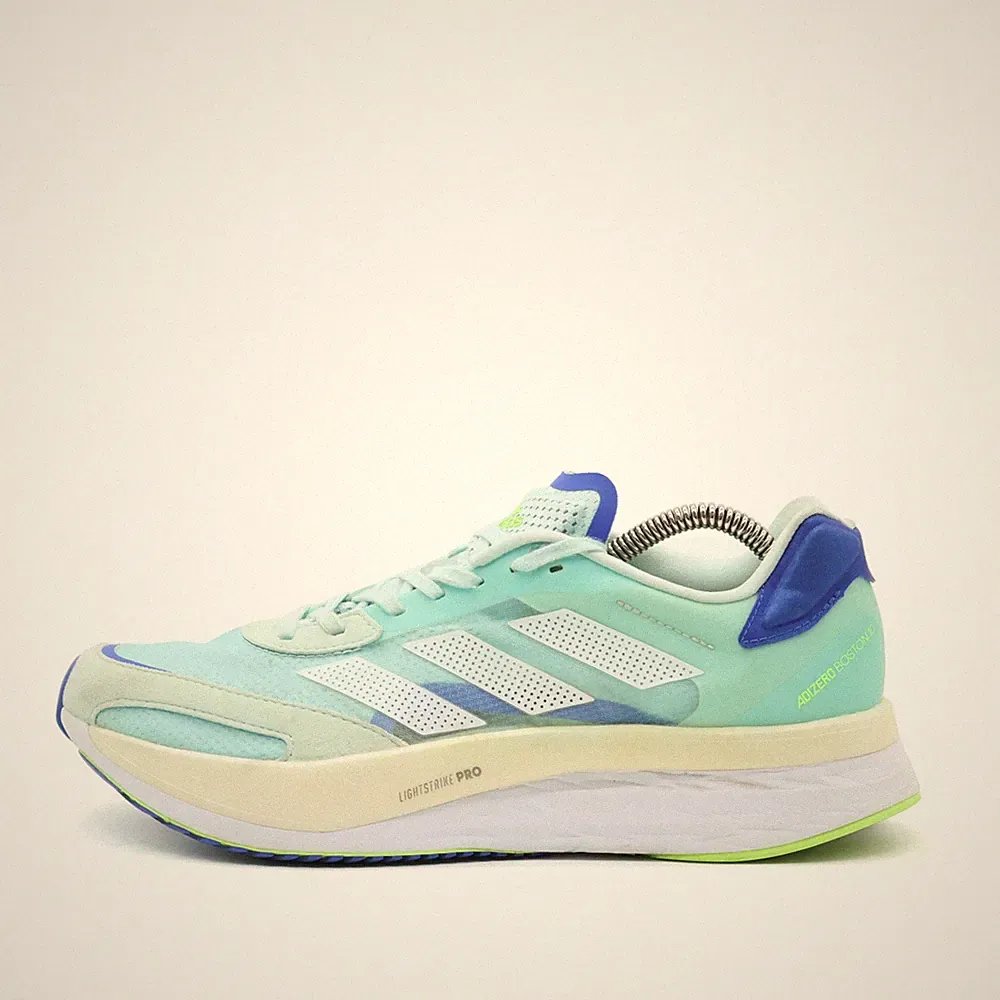 adidas Herren Adizero Boston 10 Schuh EU 42 türkis/weiß/blau Leichtgewicht