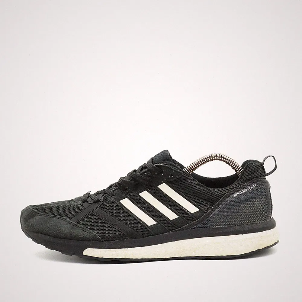 adidas Herren Adizero Tempo Boost Schuhe EU 43⅓ Schwarz Weiß Leichtgewicht