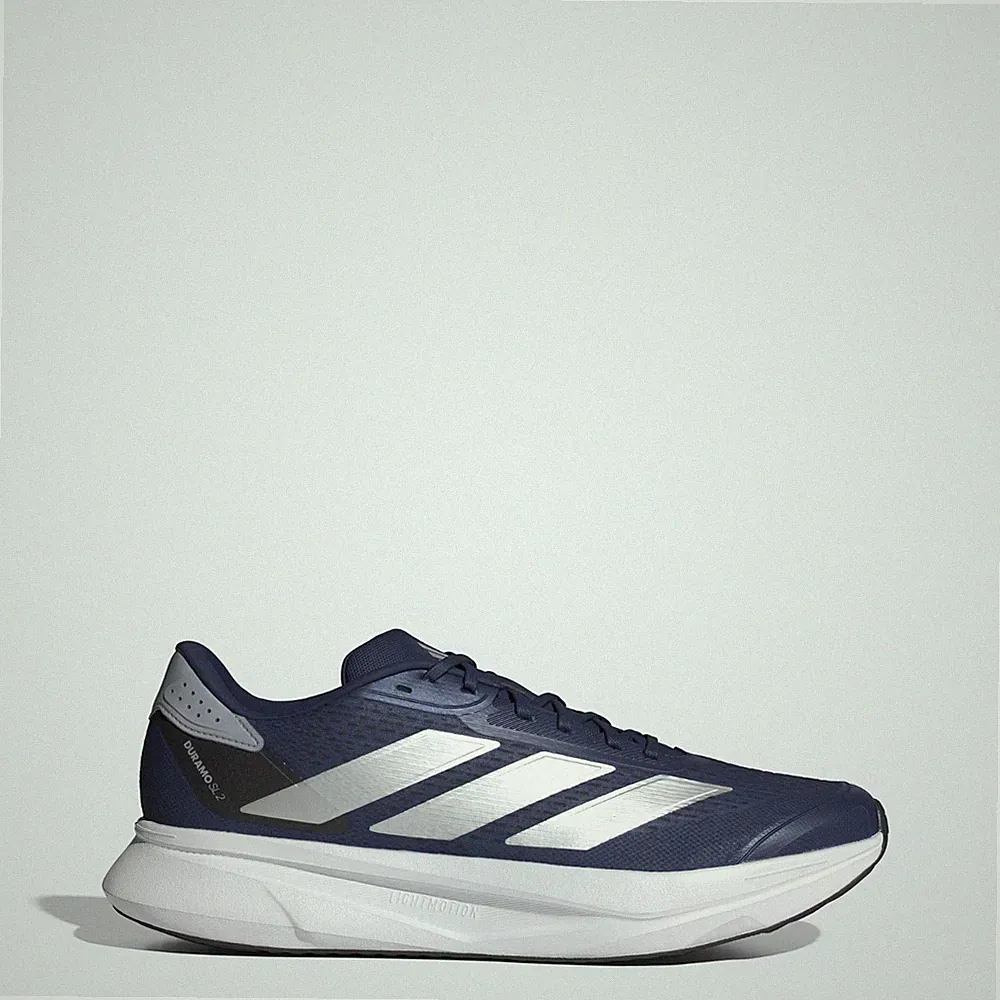 adidas Herren Duramo SL 2 Laufschuhe in Dunkelblau/Silber Metallic
