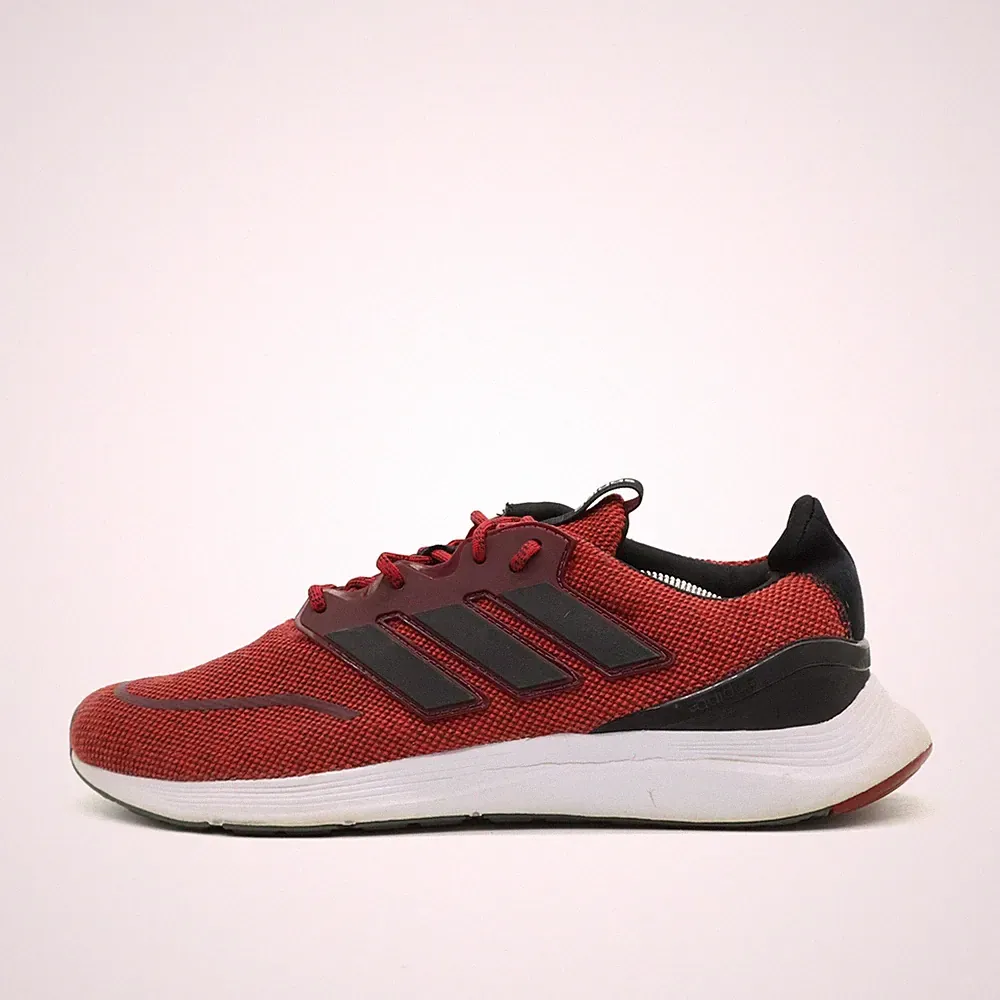 adidas Herren EE9857 Sneaker EU 46 Rot/Schwarz Mesh Low Top Lauf Atmungsaktiv