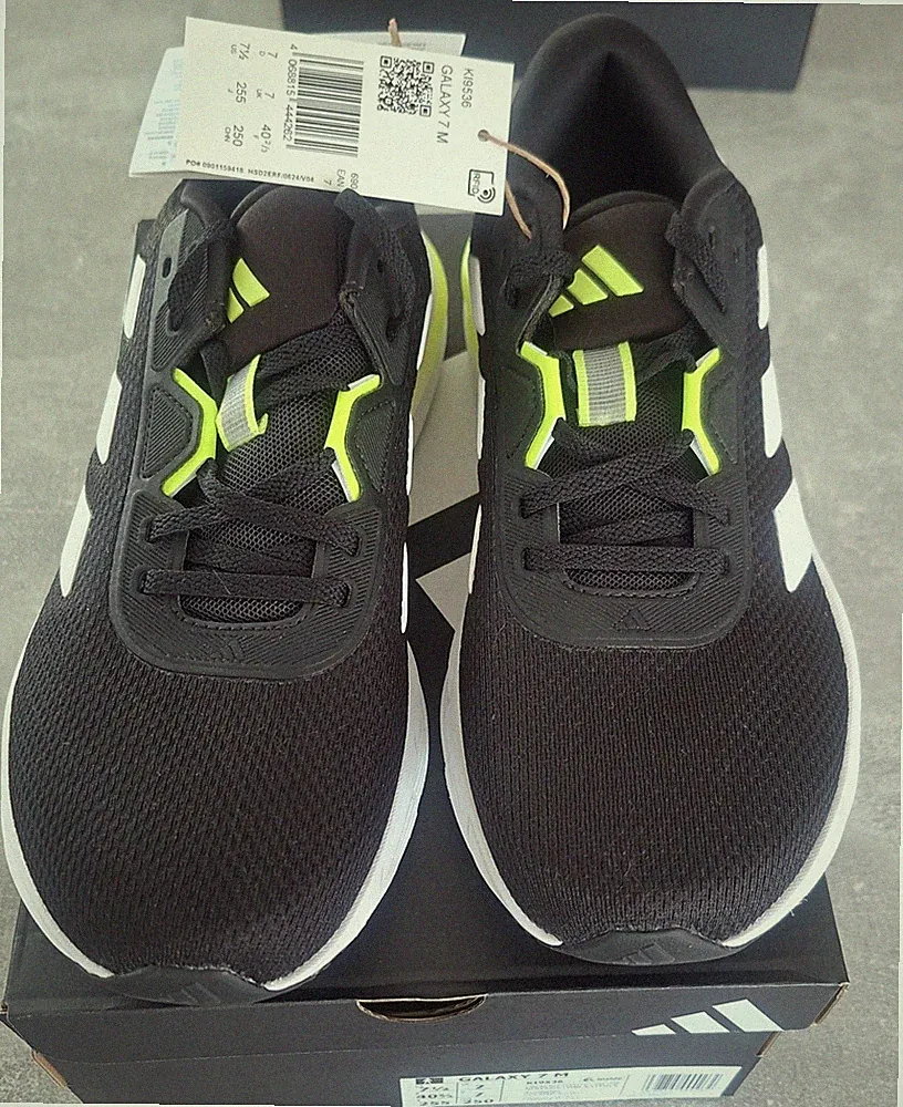 adidas Herren Galaxy 7 Sportschuhe Straßen - Laufschuhe schwarz Gr. 40 2/3 NEU