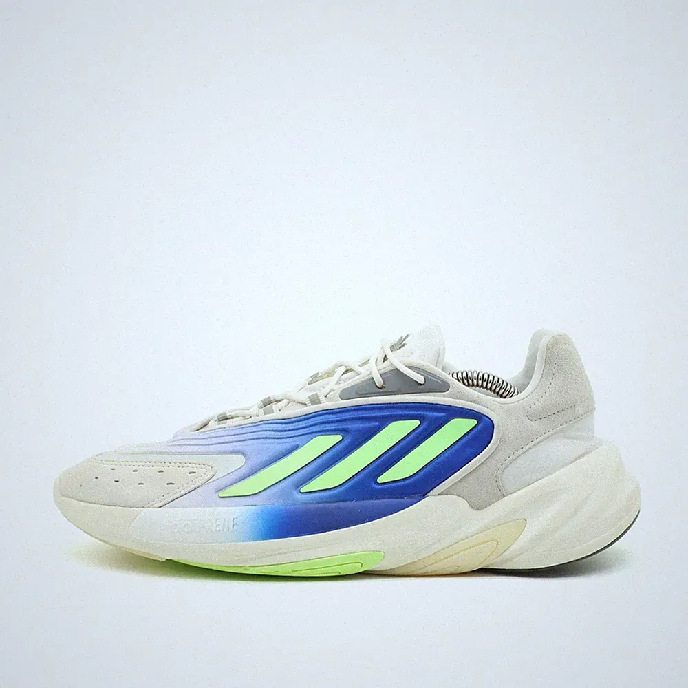 adidas Herren Ozrah Laufschuhe EU 43⅓ Weiß/Blau/Grün H04248 Atmungsaktiv