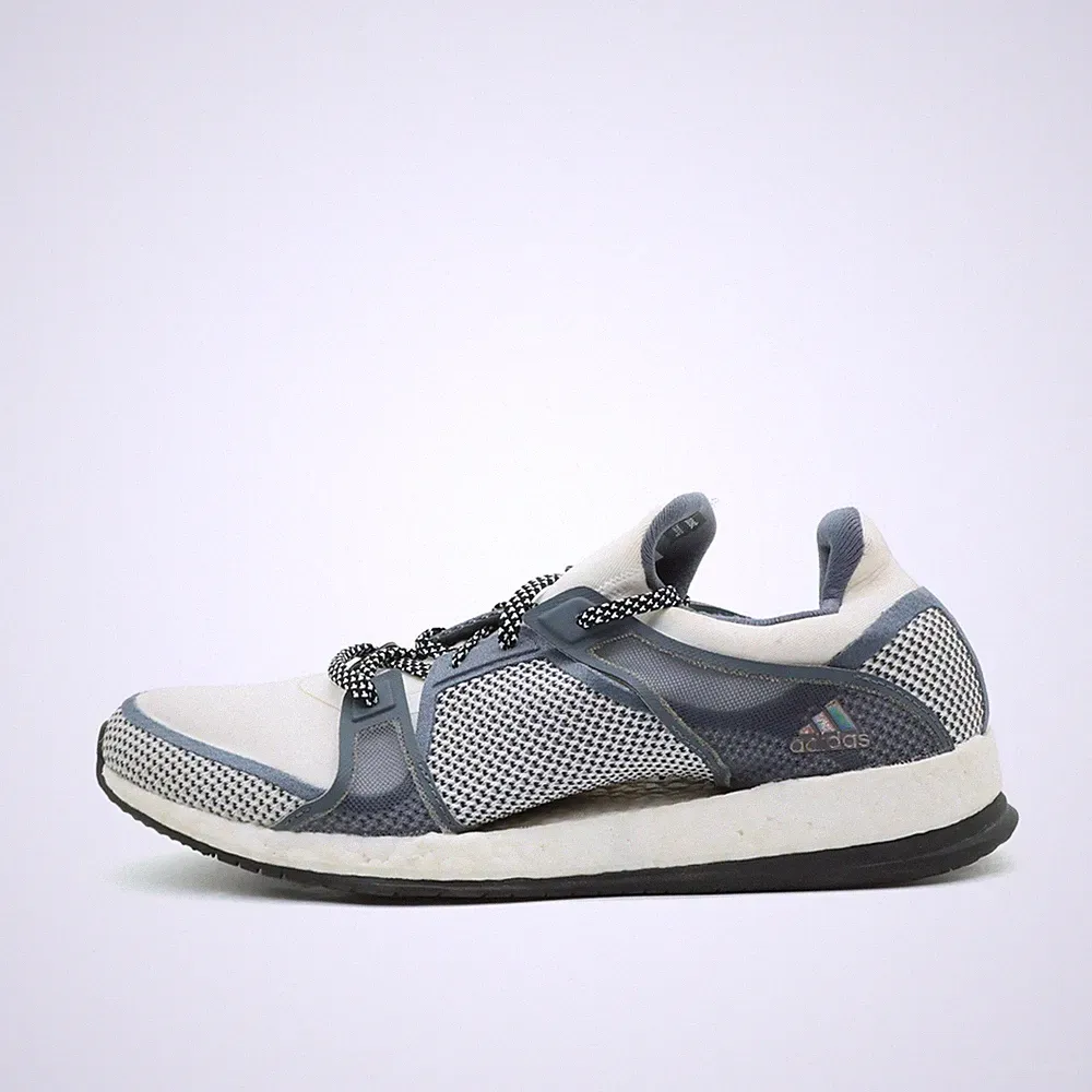 adidas Herren Pureboost X Sneaker weiß/blau Mesh Boost-Sohle Laufschuhe EU 42