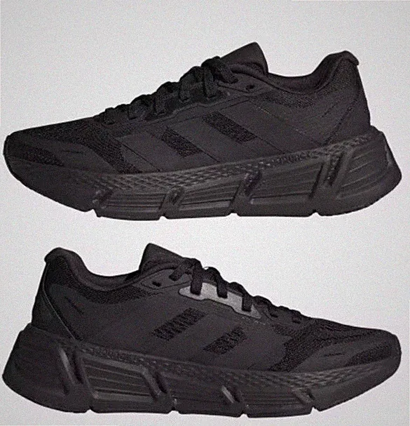 ADIDAS HERREN QUESTAR LAUFSCHUHE SNEAKER SCHWARZ GRÖßE UK 5,5 BRANDNEU