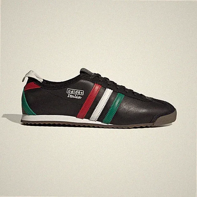 Adidas ITALIA 60s Mercedes Schuhe in Schwarz / Rot / Weiß / Grün Leder Turnschuhe