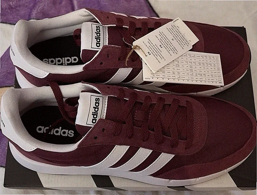 Adidas -Laufschuhe 45 1/3-Run 60‘s-2.0- Nike-Puma-New Balance -Burgundy