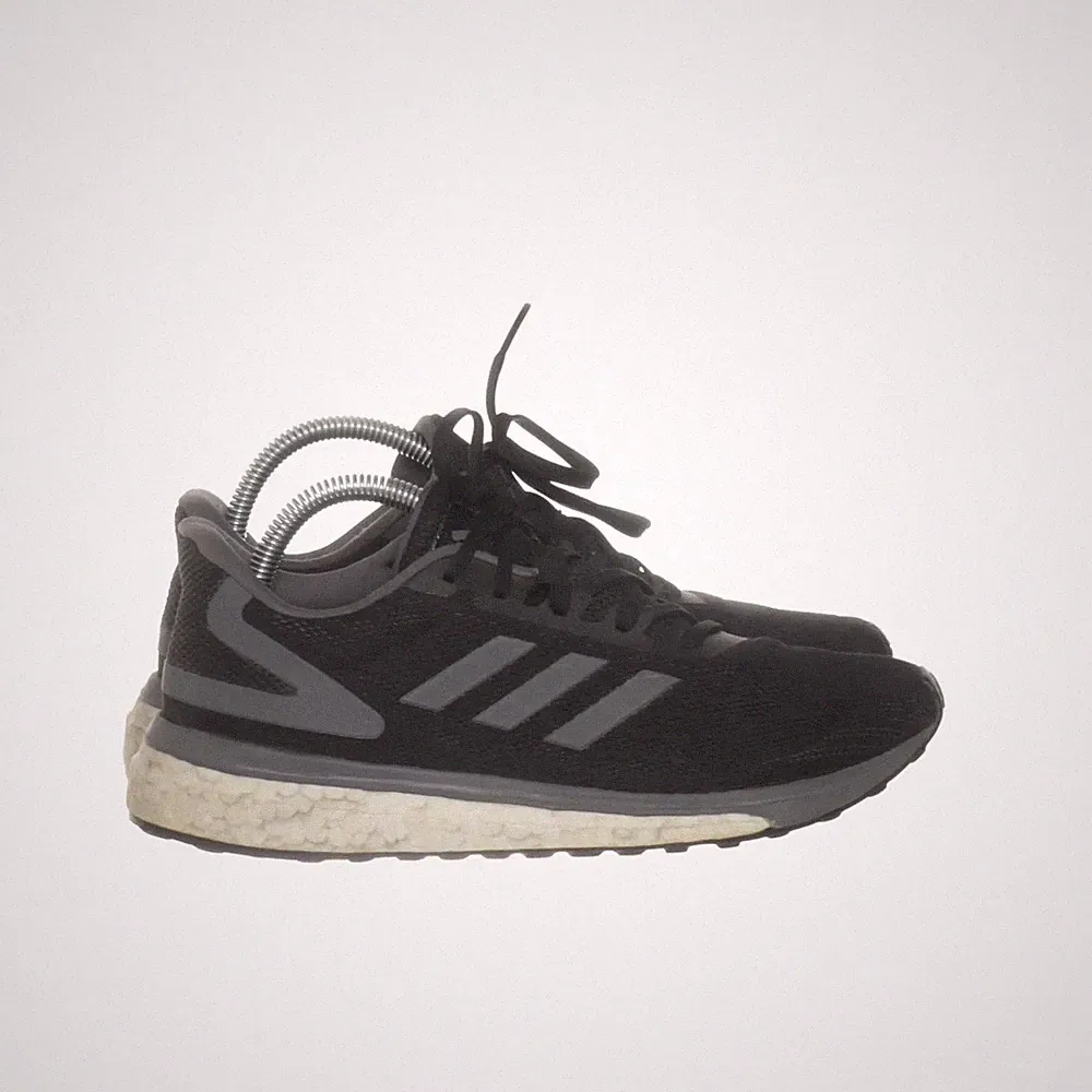 Adidas, Laufschuhe, Größe: 38 1/2, Schwarz/Grau, Herren #jSQ