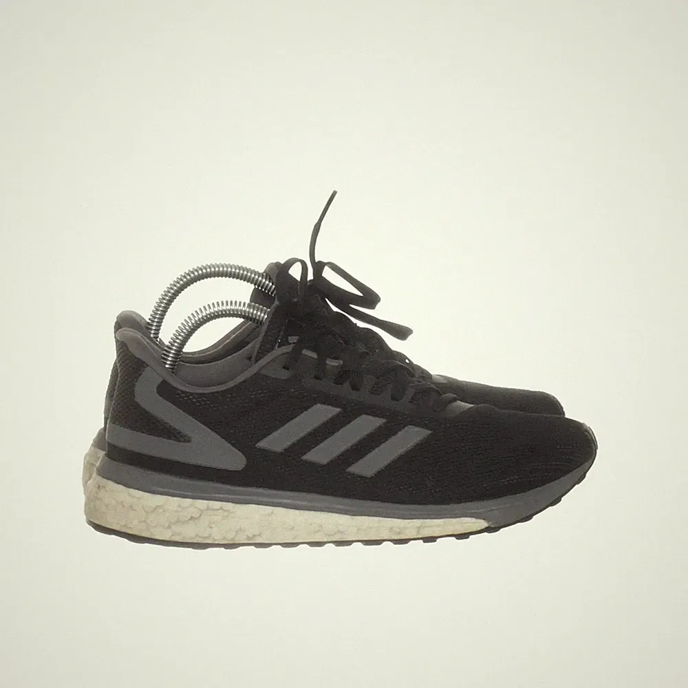Adidas, Laufschuhe, Größe: 38 1/2, Schwarz/Grau, Herren #jSQ