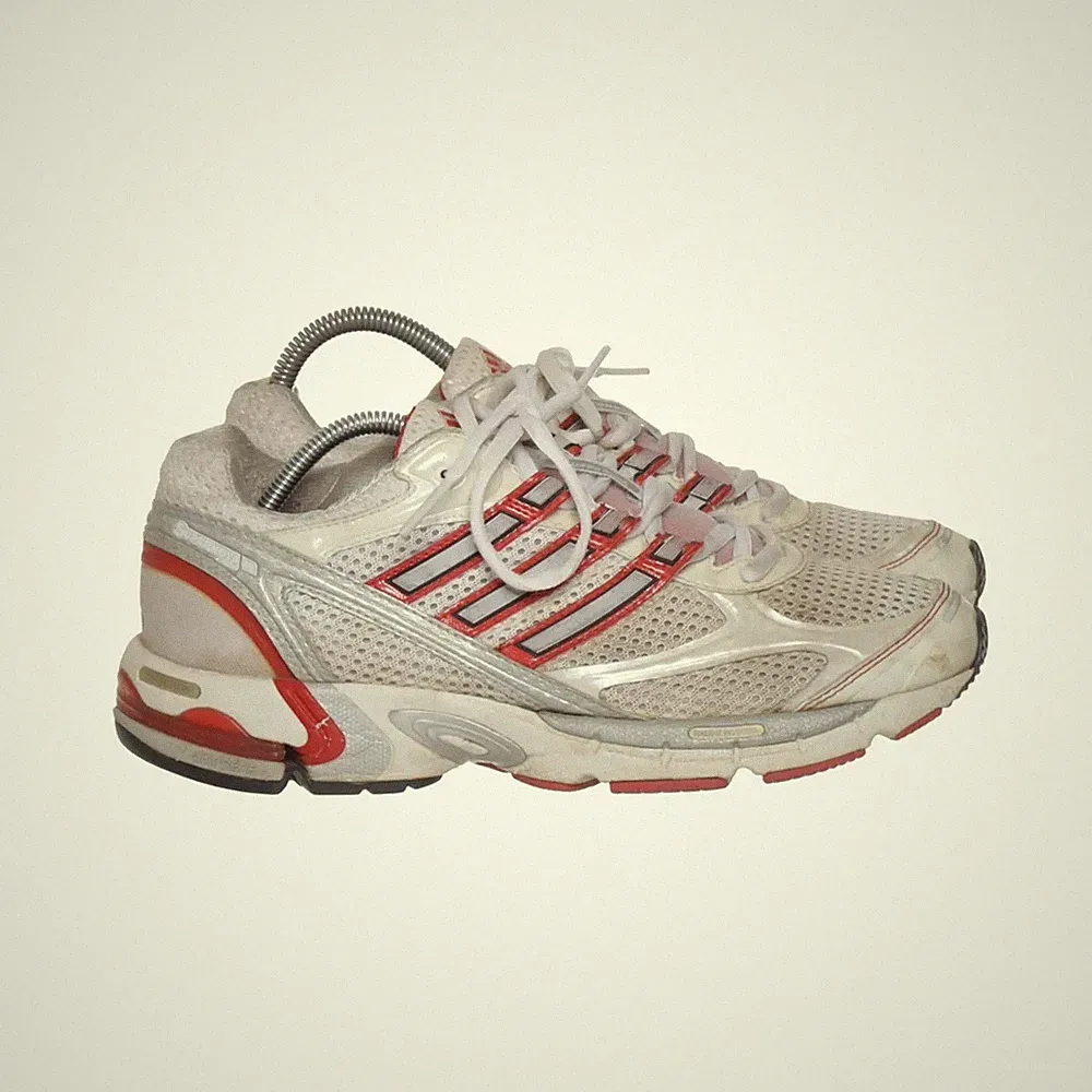 Adidas, Laufschuhe, Größe: 39 1/2, Weiß/Rot/Silber, Damen #3M1