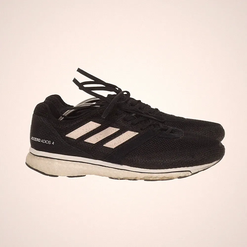 Adidas, Laufschuhe, Größe: 40 1/2, Schwarz/Weiß, Herren #fdA