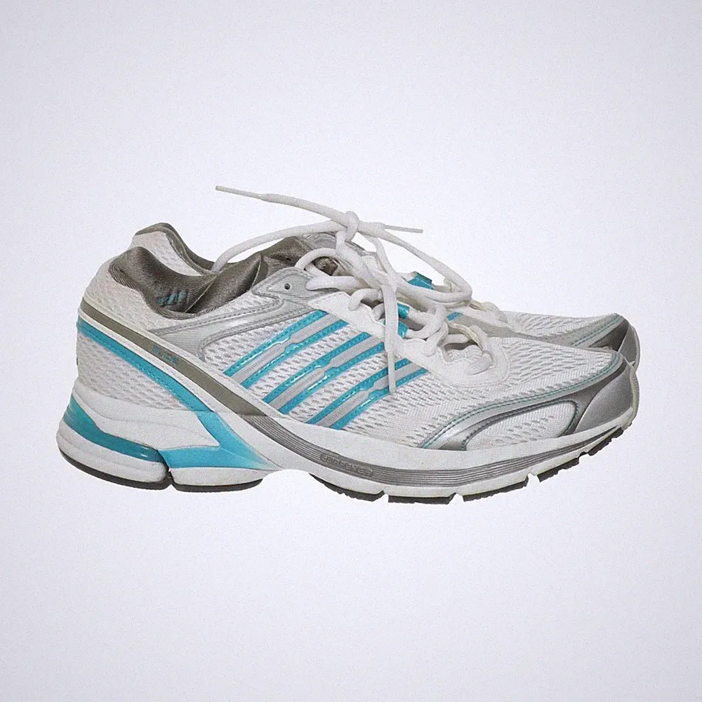 Adidas, Laufschuhe, Größe: 41 1/3, Glide, Weiß/Blau/Grau, Herren #b3e