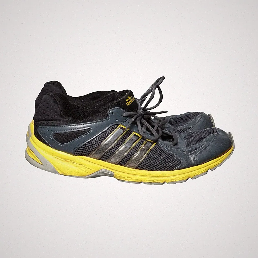 Adidas, Laufschuhe, Größe: 46 2/3, Schwarz/Grau/Gelb, Herren #rtH