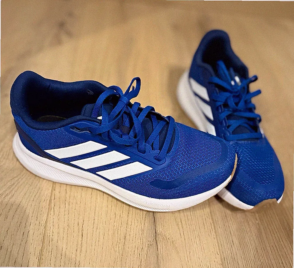 adidas Laufschuhe Sneaker Low Top atmungsaktiv Blau/Weiß EU 38 2/3