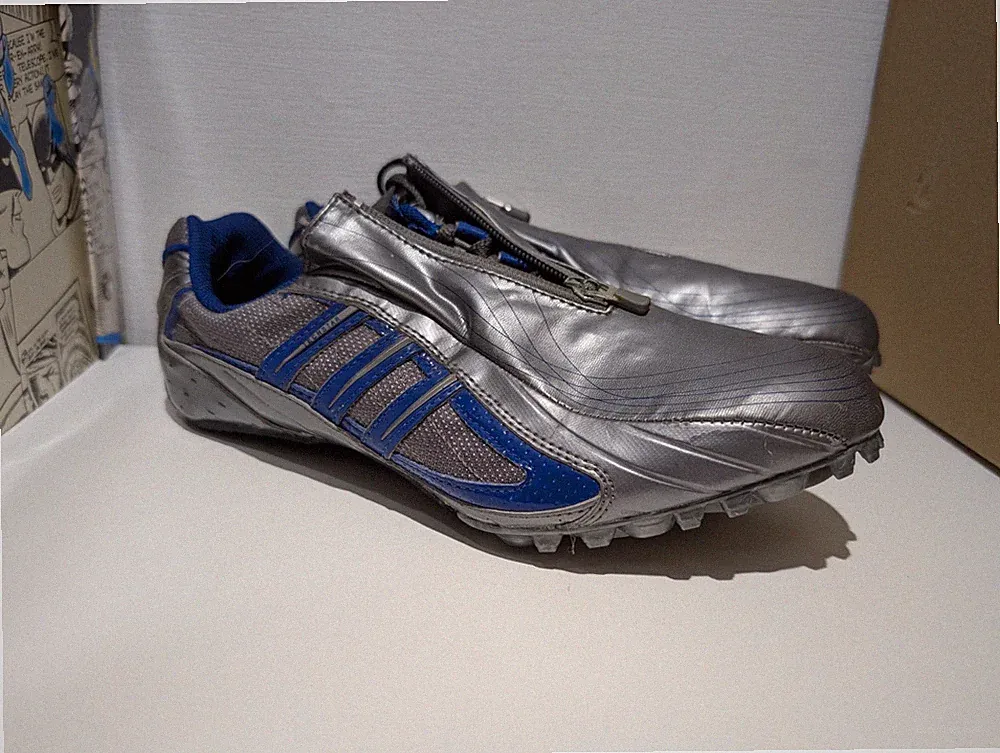 Adidas Meteor 2005 Leichtathletik Laufschuhe Leichtathletik UK 7 Sprint silber/blau