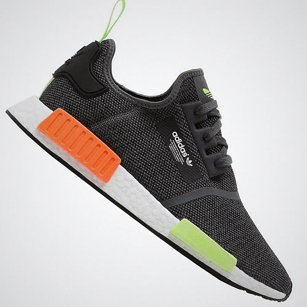 Adidas Nmd R1 Damen Herren Sneaker Turnschuhe Laufschuhe GV7382 Grau Neon Gelb