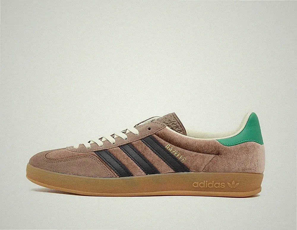 Adidas Originals Gazelle Indoor Limited Edition Schuhe in Braun und Grün