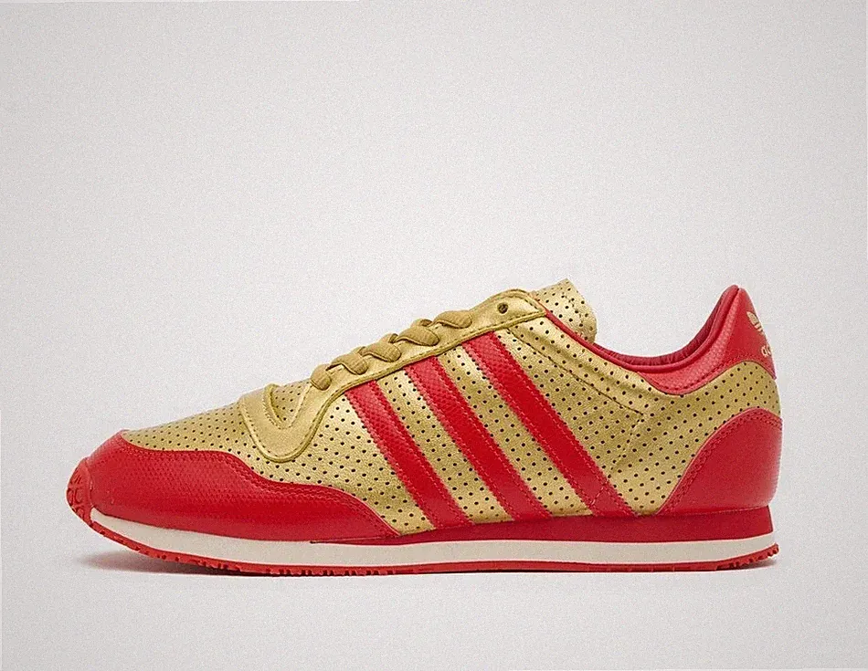 Adidas Originals Herren Galaxy OG in Gold und Rot Schuhe