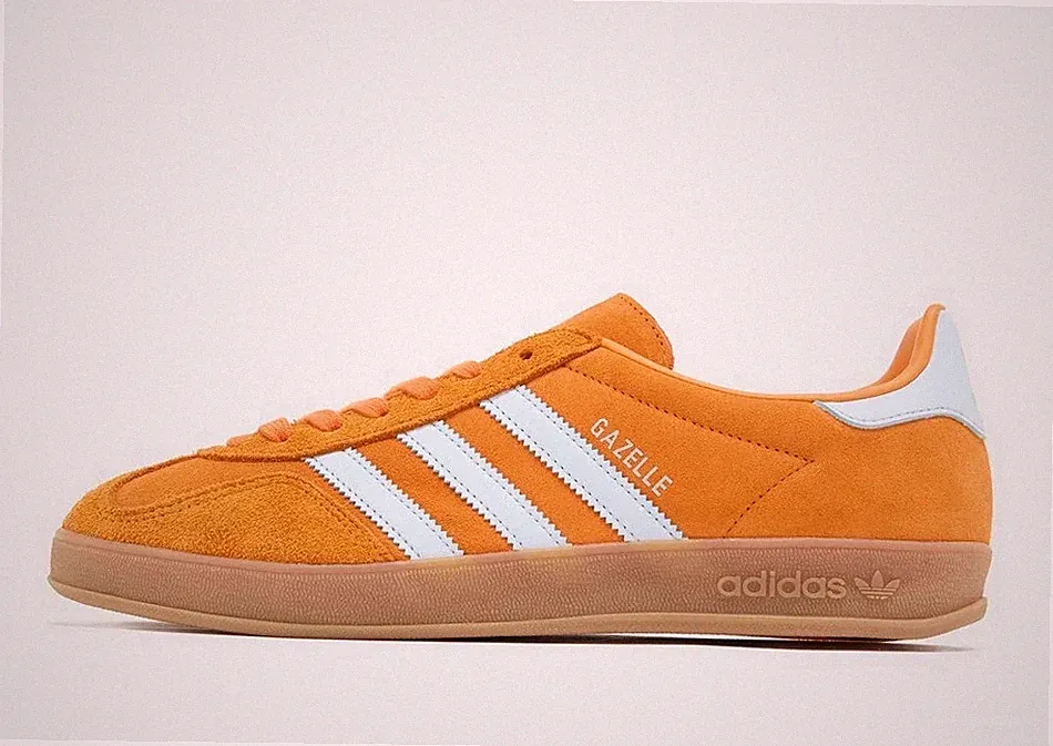 Adidas Originals Herren Gazelle Hallenschuhe in Orange/Gummi