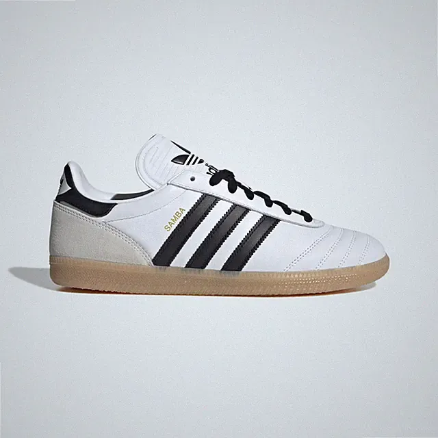 Adidas Originals Herren Samba JP Lederschuhe in Weiß und Schwarz