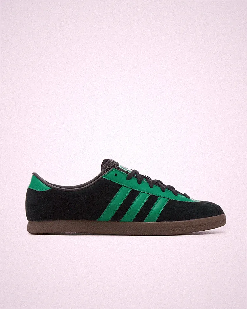 Adidas Originals London Herren Sneaker in Schwarz und Grün Wildleder Schuhe