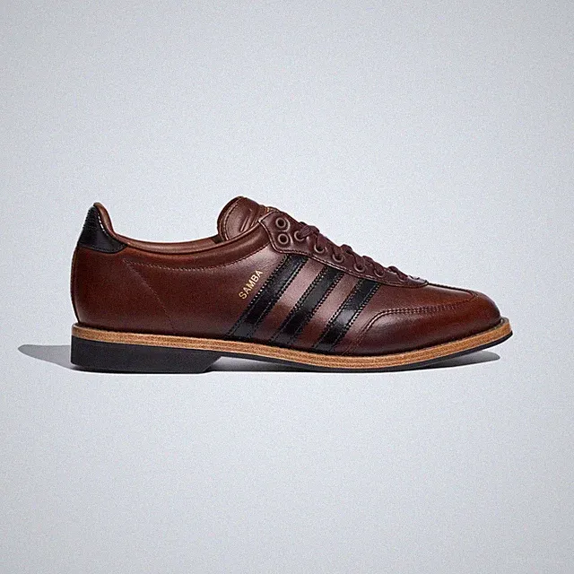 adidas Originals SAMBA BOWLING in braun und schwarz Leder Schuhe