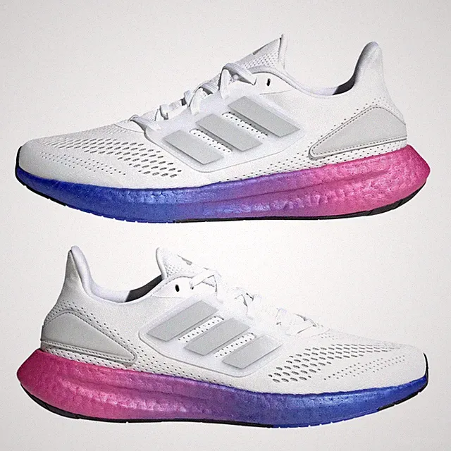 Adidas PUREBOOST 22 Unisex Running Shoes. Color White/Grey. Size: M 7/W 8. New