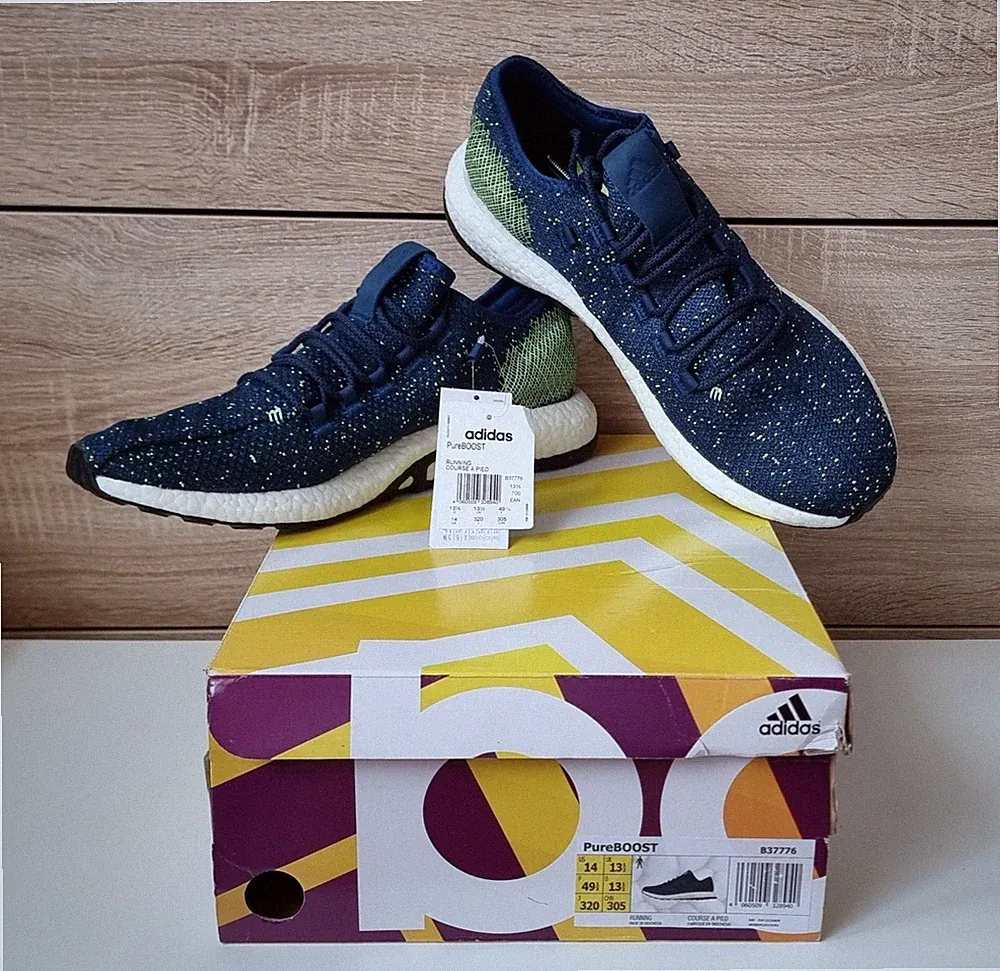 adidas Pureboost B37776 Legend Marine Sneaker Schuhe Laufschuhe 13,5 = 49 – 49,5