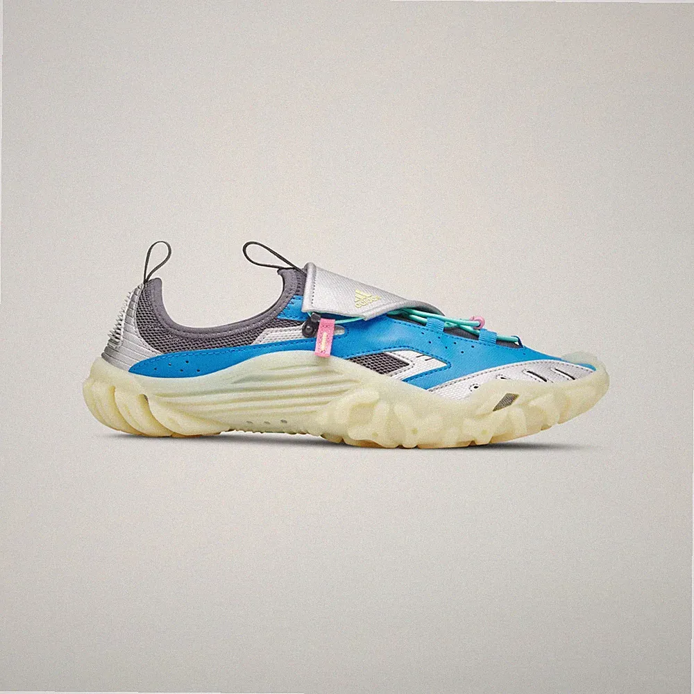 Adidas PW Water Moc Schuhe in Lucid Ray Blau/Silber Metallic/Aurora Onix