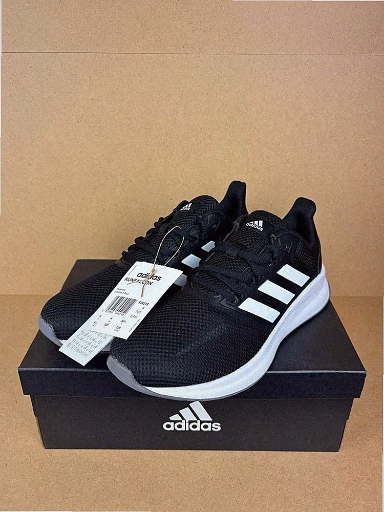 Adidas Runfalcon Damen Laufschuhe Sneaker Freizeit Schwarz Gr. 36 2/3 - Neu mit