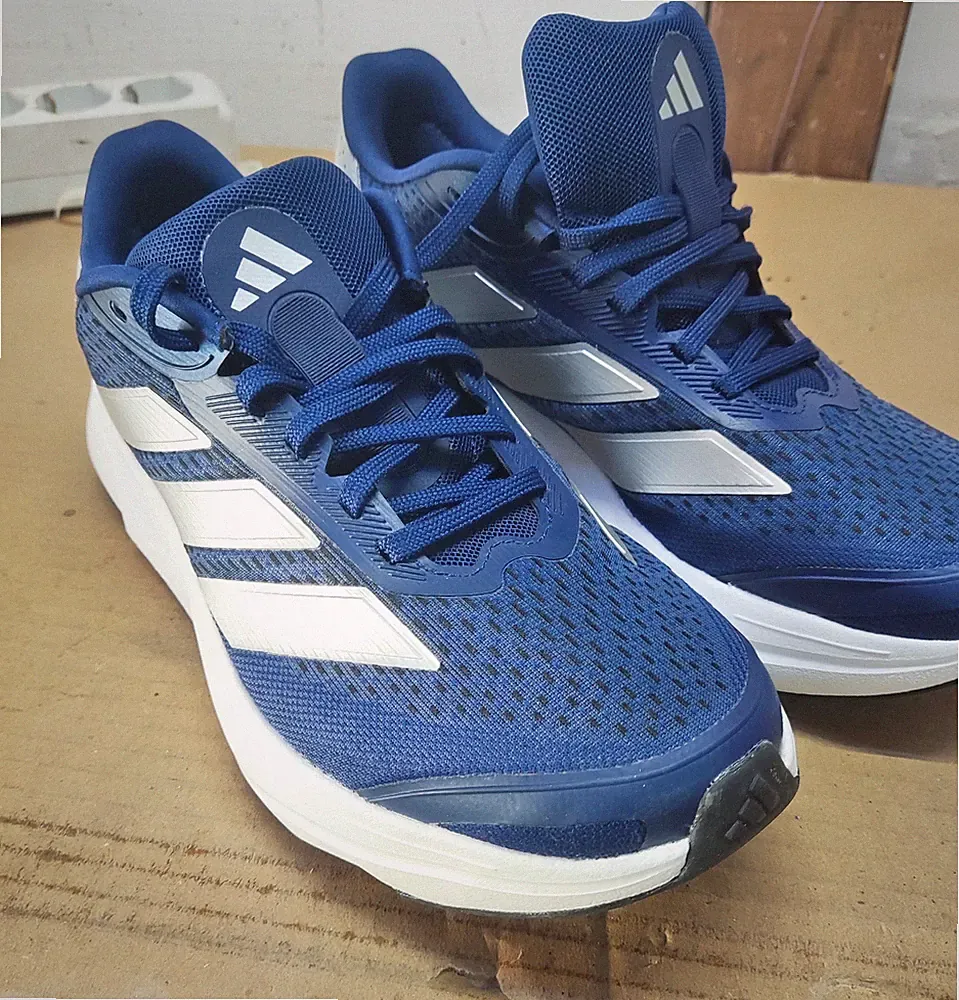 ADIDAS RUNNINGSCHUHE DURAMO SL2 weiß/blau Gr. 40,5 Fitness 2x getragen
